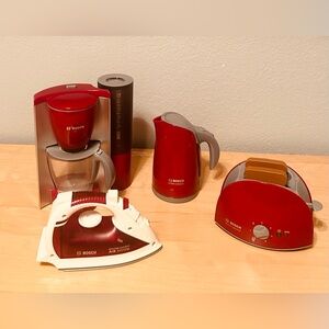 Kids Toy Kitchen Appliance Set - Red